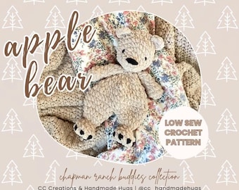 Apple Bear / Chapman Ranch Buddies / Low Sew Crochet Lovey Pattern