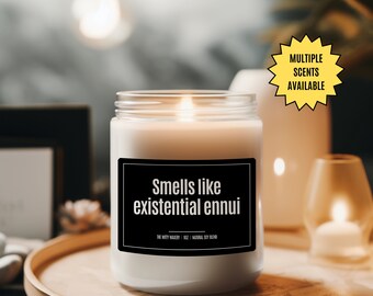 Existentiële Ennui Funny Candle - Geurkaars, perfect cadeau voor hem, haar, BFF, verjaardag, Kerstmis