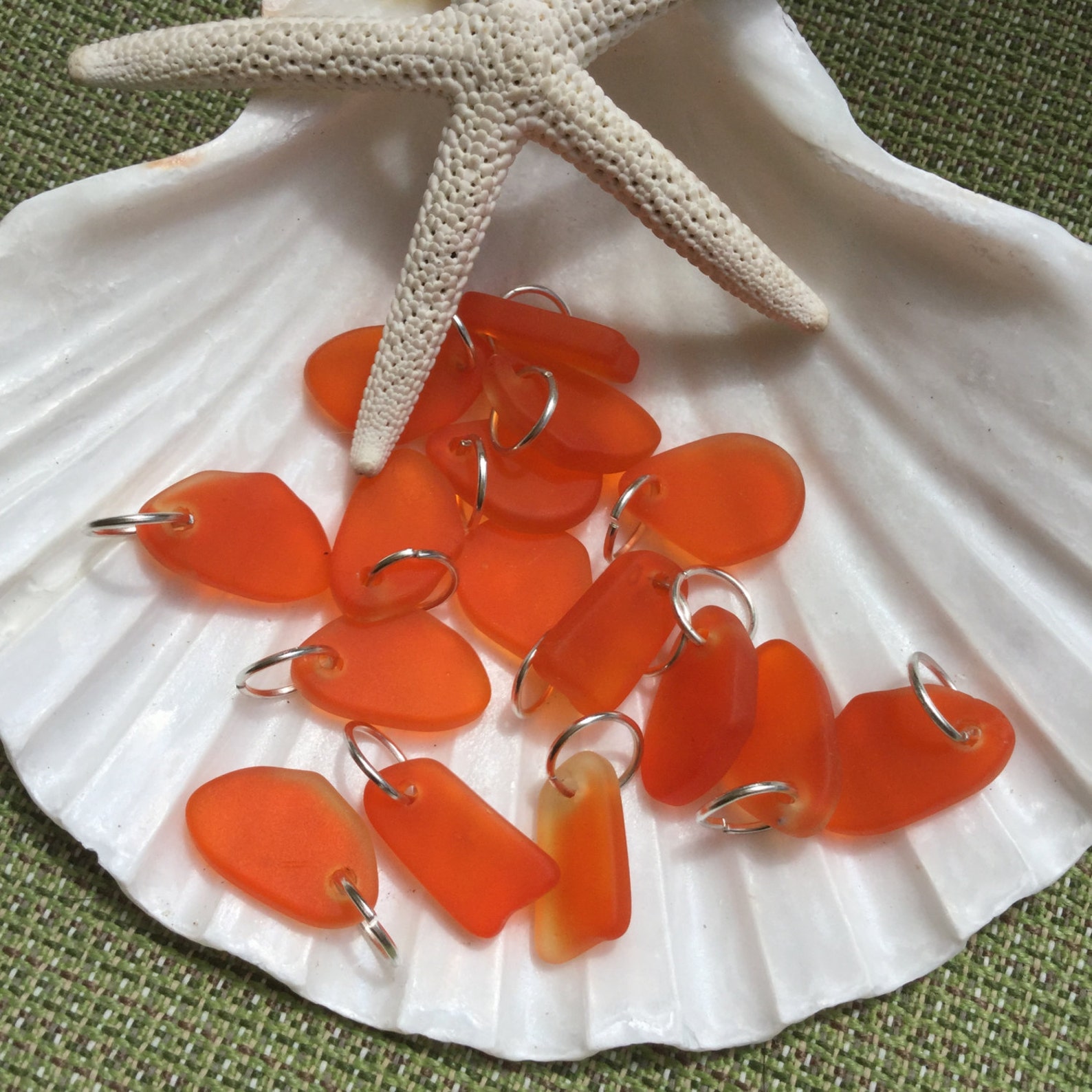 Sea glass charms add a charm Seaglass beads beach glass Etsy