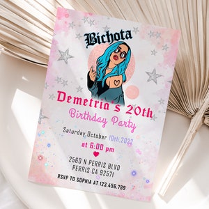 Editable Karol G Birthday Invitation Template, Printable KarolG Birthday Party Invitations, Digital Bday Party Invite Bday Card