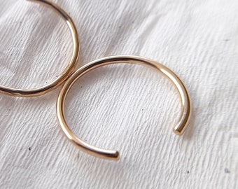 Gia ⟡ 14K Yellow Gold 1.3mm Cuff Ring, 14kt open gap ring, solid gold spacer ring, 3mm 4mm 5mm 6mm 7mm 8mm 9mm gap ring, 16 gauge | PREORDER