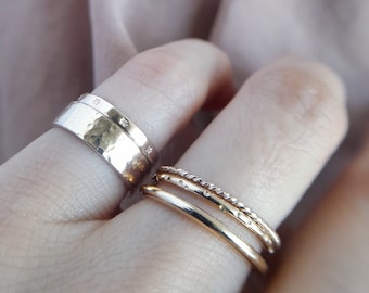 Ina ⟡ 14K Solid Yellow Gold Round Ring, 14 kt gold 1.3mm round ring, simple gold ring, 16 gauge, stacking ring, delicate ring | PREORDER