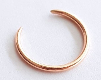 Arya ⟡ 1.3mm 14K Solid Rose Gold Open Cuff Ring, rose gold gap ring, open spacer ring, 14k gap ring, 3mm 4mm 5mm 6mm 7mm gap ring | PREORDER