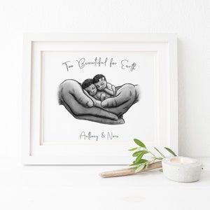 Safe in God&#39;s Hands, Loss of Twins, Miscarriage Memorial, Infant Loss Gifts, Sympathy Gift, Baby Memorial, Stillborn, Stillbirth, Baby Loss