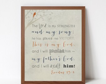 Bible Verses for the Wall - Scripture Wall Art Print - Many Print Sizes and Colors Available