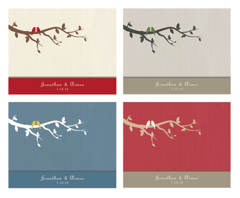 Custom Family Tree Wall Art Birds on a Tree Branch 8x10 Etsy