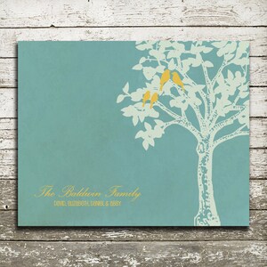 Custom Family Tree Wall Art Print - Unique Gift Print for Families, Weddings - Many Sizes Available