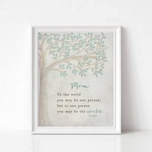 Gift for Mom - Gift Print for Mother from Daughter or Son - Birthday Gift for Mom - Touching Quote Wall Art - Custom Sizes Colors