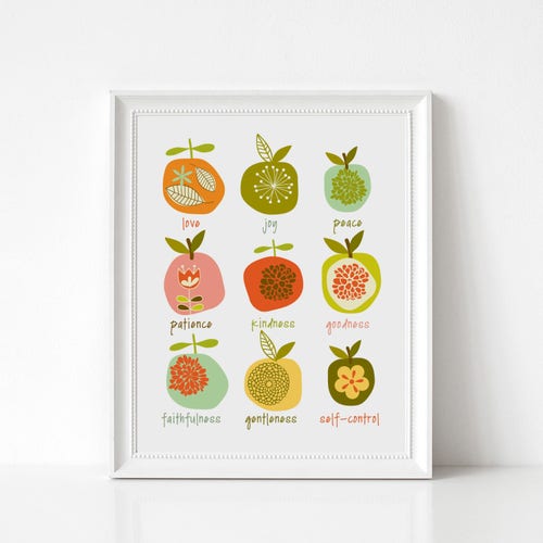 Fruit of the Spirit Wall Art Printable Sign Galatians 5 22 Etsy