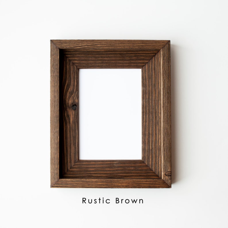 ADD ON a Barnwood Frame from The Carolina Collection Prints will arrive framed and display-ready with hanging hardware attached Rustic Brown