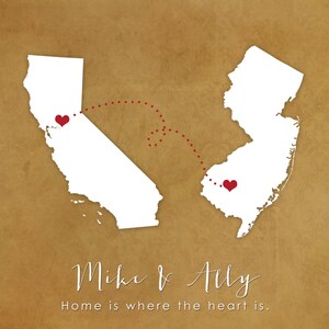 Long Distance Relationship Gift Print, Best Friend Gift, Long Distance ...