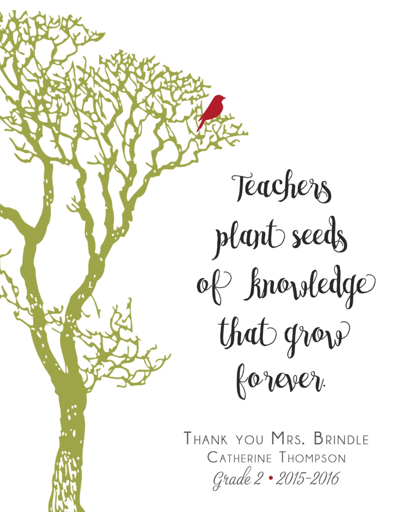 TEACHER Gifts Custom Teacher Print Personalized Teacher Art | Etsy