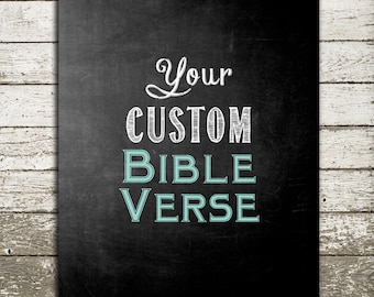 Custom Bible Verse Wall Art Print - Christian Gift - Personalized Scripture Art Print