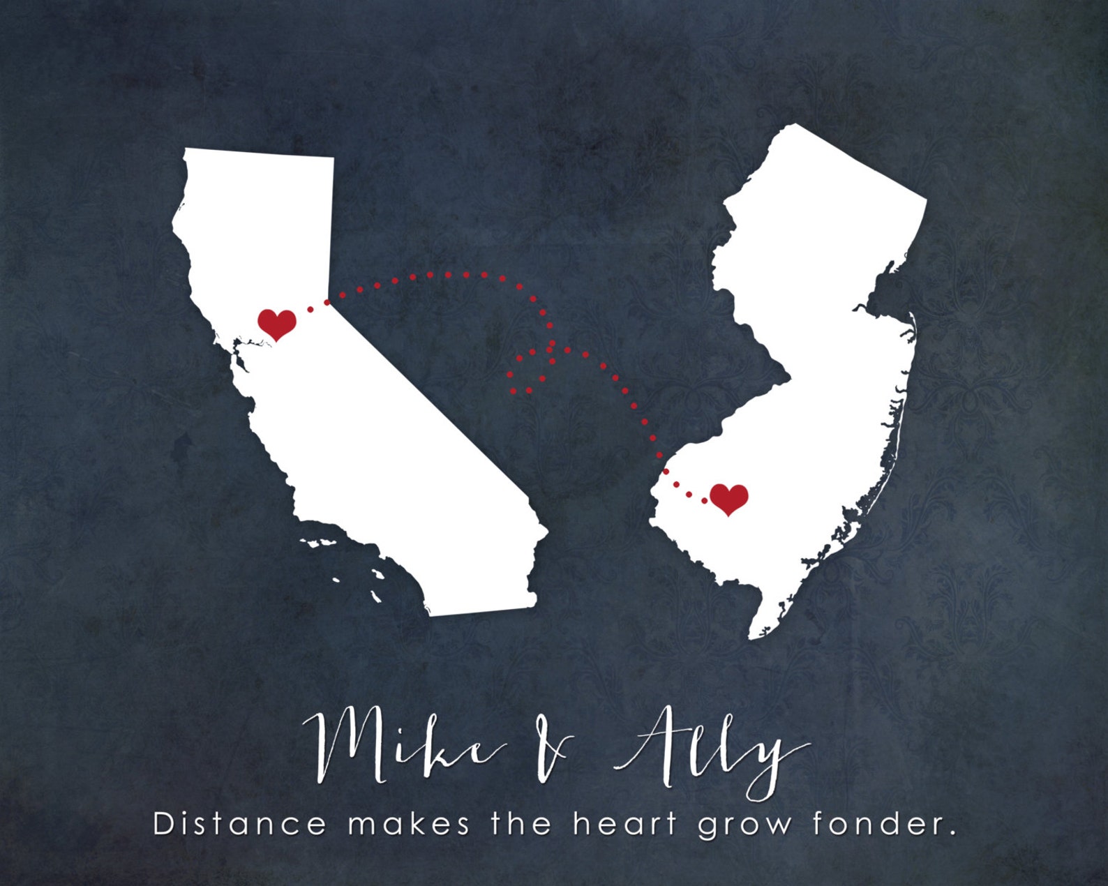 Custom Moving Away Gift Print Going Away Gift Long Distance - Etsy