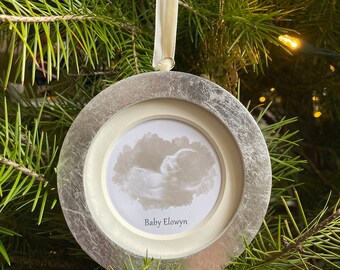 Ultrasound Christmas Ornament, Personalized Baby Sonogram Photo
