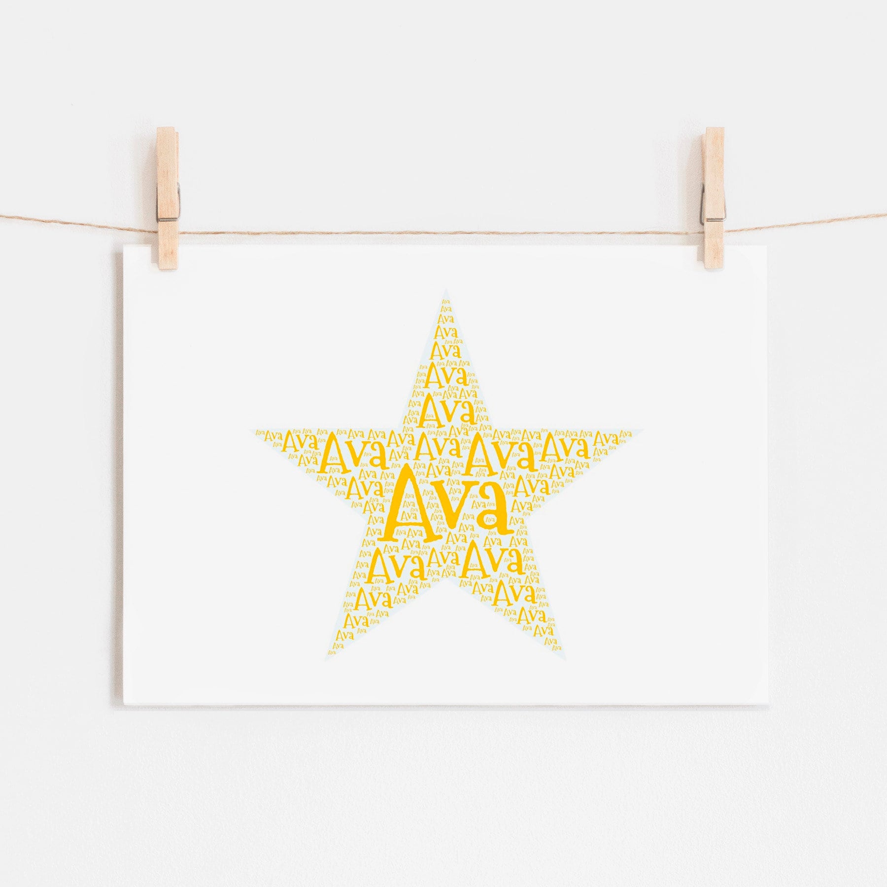 Custom STAR Nursery Art Print - Personalized Star Room Decor - Wall Art ...