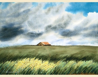 Sonoma Barn, Fine Art Print 9x7