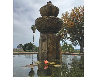 Mission Fountain, Original Photography Print 8x10