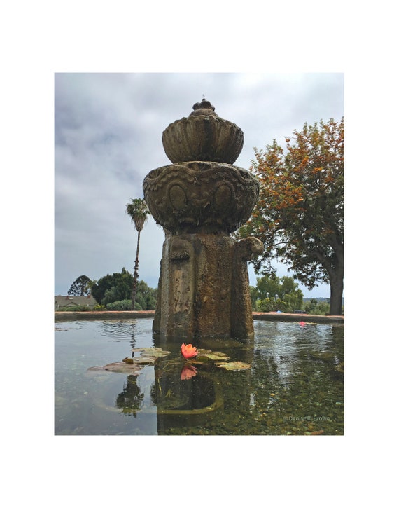 Mission Fountain, Original Photography Print 8x10