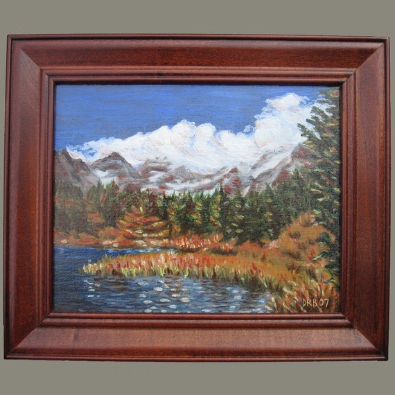 October in Little Lakes Valley, Original Art 10x8