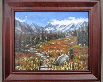 Little Lakes Valley Trail, Original Art 10x8