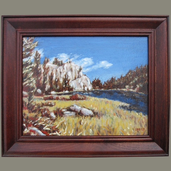 Mack Lake, Little Lakes Valley, Original Art 10x8