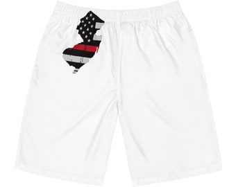 NJ Redline Flag Men's Board Shorts (AOP)