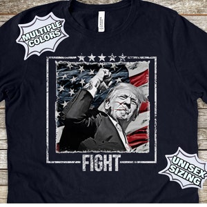 Trump Fight T-Shirts, Trump Fist Pump T-Shirt, Trump Apparel, Defiant Trump Tee Shirts, Bloodies Pro Trump Shirts, Shirts For Conservatives