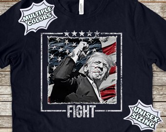 Trump Fight T-Shirts, Trump Fist Pump T-Shirt, Trump Apparel, Defiant Trump Tee Shirts, Bloodies Pro Trump Shirts, Shirts For Conservatives