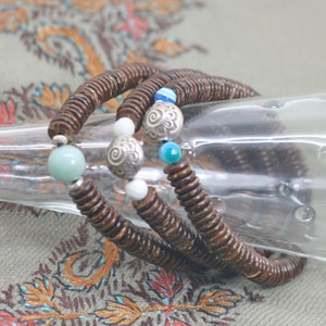 Coco  bracelet with handmade silver and stone