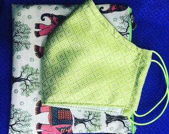 Hand woven silk face mask for adult