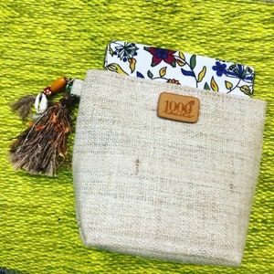 Natural hemp purse with tassel