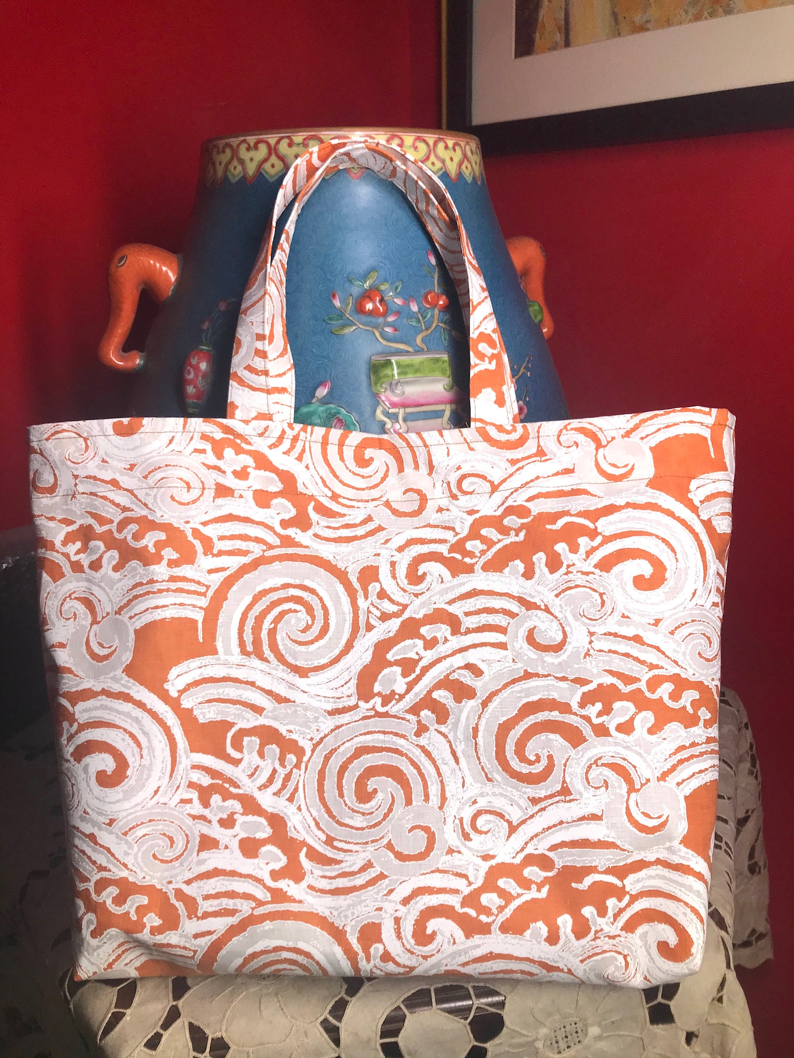 Jim Thompson Fabric Tote Bag Etsy