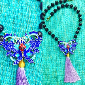 Enamel Butterfly Necklace
