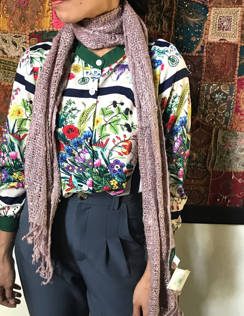 Soft Raw Silk Scarf Etsy