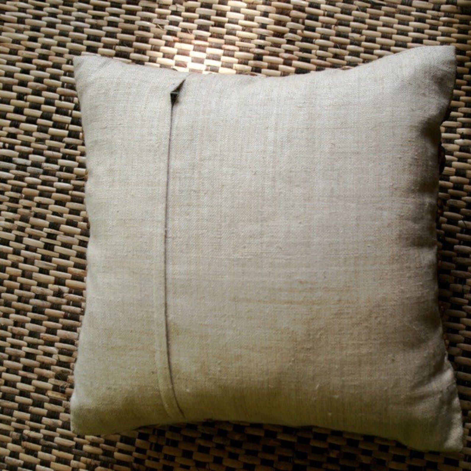 Woven jute cushion cover Etsy