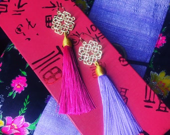 Modern Chinese Knot Tassel earring