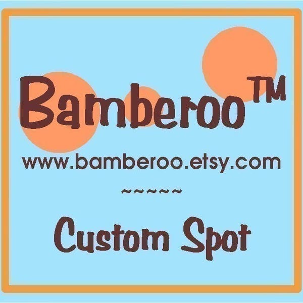 Custom Spot for Bamberoo wrap conversion/Canvas SSC or Bamberoo Breeze baby carrier Starting at  245.00