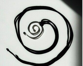 handmade silver spiral chocker