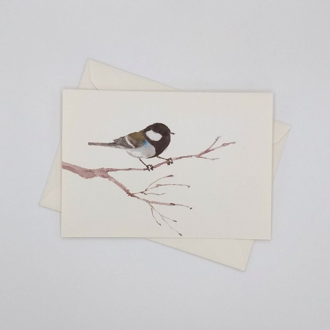 Bird Note Cards Set 8 Blank Folded Cards Watercolor Bird Etsy