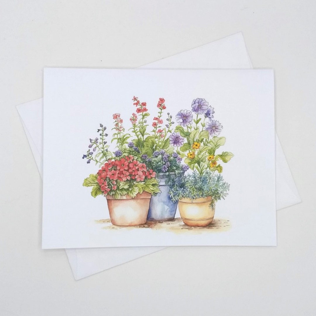 Wildflowers Note Cards, Matching Set of 8, Watercolor Flower Cards ...