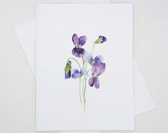 Violet Note Cards, 8 matching cards, sympathy notes, Mother’s Day gift