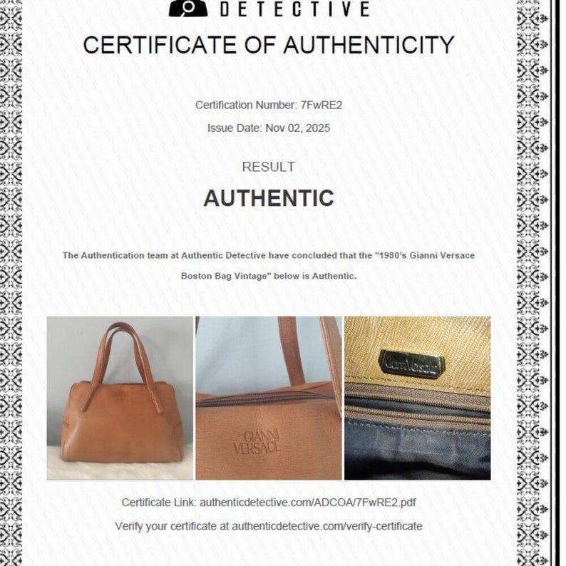 Gianni Versace Vintage Boston Tasche EUC w/COA Bild 12