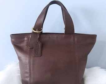 Coach vintage 90er Jahre Waverly Tragetasche aus Leder Mahagony #4133 EUC