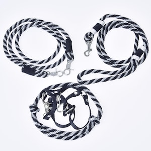 LarDen Hobby Horse Starter Set Black: Halter, Lead Rope, Reins & Cordeo | HANDCRAFTED Hobby Horse Accessories for Hobby Horsing