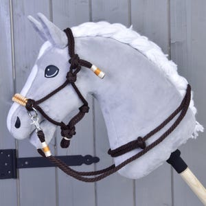 LarDen Hobby Horse Rope Set Orange: Rope Halter, Reins & Cordeo | HANDCRAFTED Hobby Horse Accessory for Hobby Horsing