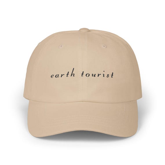 Earth Tourist Dad Cap, Casual Hat for Travelers, Unisex Cap for Outdoor Adventures, Gift for Father's Day