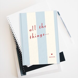 Personalized Notebook Minimalist Design for girls, Custom Hardcover Journal, Stylish Personalized Gift, Perfect Notebook for Christmas