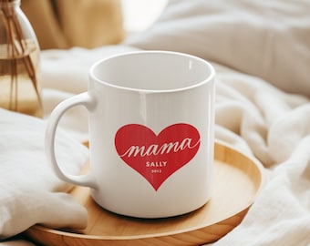 Tazza mamma cuore d'amore, regalo personalizzato per la festa della mamma, regalo per la mamma, festa della mamma, tazza da caffè per la mamma, tazza da caffè mamma, tazza mamma cuore