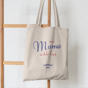 Personalized mom is best bag, best mama bag, custom tote bag for mom, mother&#39;s day gift, canvas tote bag for mom, moms birthday, bag for mom